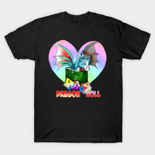 dragon roll sushi with rainbow dnd dice T-Shirt